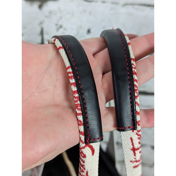 VICTORIA'S SECRET Large Black Zip Top Canvas Weekender Tote Bag - Picture 3 of 6